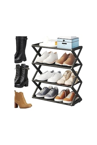 Flybuy Siyah Raf Organizatör Nb Katmanlı Depolama Bosphorusboutique Black-çok Ayakkabı Ambition Px Siyah