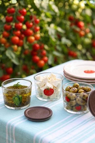 Rakle X Bengi Kurtcebe Pomodoro Bambu Kapaklı 3'lü İstiflenebilir Kahvaltılık Seti 220 Cc Çok Renkli
