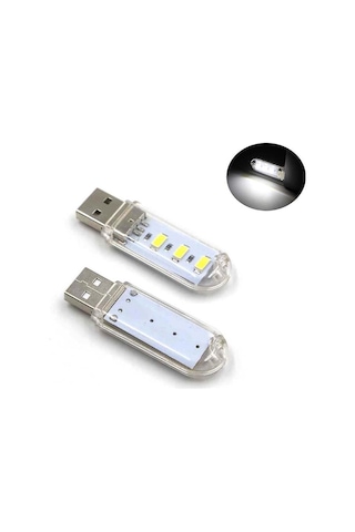 Unichrome 5730 SMD 3 Led Beyaz Işık Taşınabilir Mini USB Beyaz