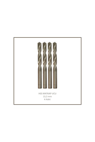 Hss Matkap Ucu 15,5 Mm, Metal, Ahşap, Plastik İçin 4 Adet