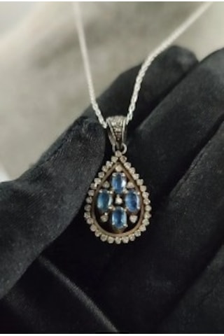 Safir Elmas Kolye