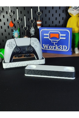 Ps5 Dualsense Oyun Kolu Standı 3d Baskı Masaüstü Düzenleyici Beyaz
