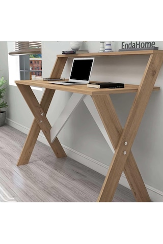 Reyo Home Enda X Ayaklı Ders Çalışma Masası 50x90 Cm Atlantik Çam