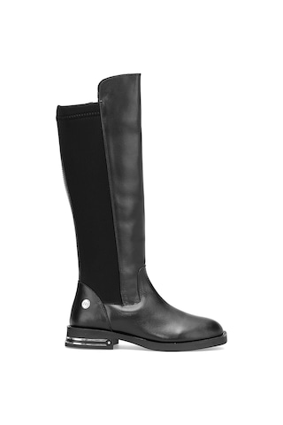 Mammamia D25kc-2365 Kadın Hakiki Deri Klasik Çizme Siyah Siyah