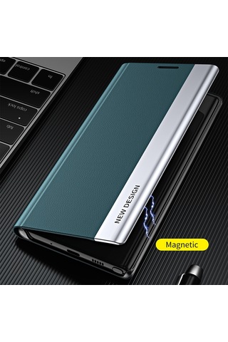 Xiaomi Redmi Note 10s / Poco M5s 4g / Note 10 4g İçin Standlı Pu Deri Kaplamalı Pc Telefon Kılıfı Kabuğu