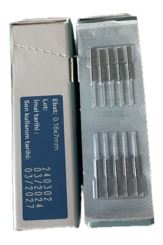 Akupunktur Kozmetik İğne 16x7 Mm 500 Lük Paket 2 Kutu 1000 Adet