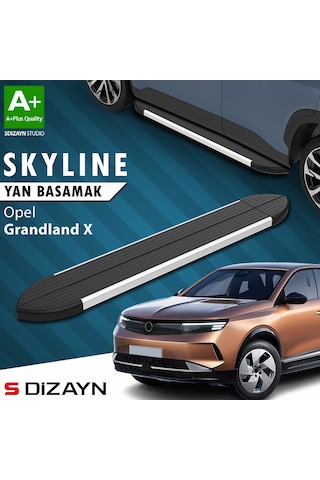 S-dizayn Opel Grandland 2 Elektrikli Skyline Aluminyum Yan Basamak 193 Cm 2024 Üzeri A+ Kalite