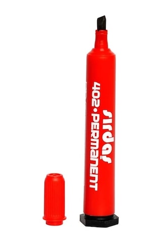 Sırdaş Permanent Marker Kesik Uç Koli Kalemi 12'li Mavi