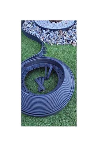 Garden Moda Çim Ayırıcı 2 Metre Siyah Çim Sınırlayıcı Taş Toprak Ayıracı Çim Ayracı Çim Ayırıcı Bariye Çok Renkli