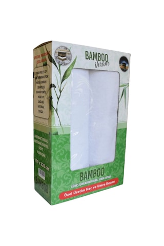 Hac Umre İhramı Bambu 1250gr Kutulu - Kemer Ve Kokusuz Sabun Hediyeli Beyaz