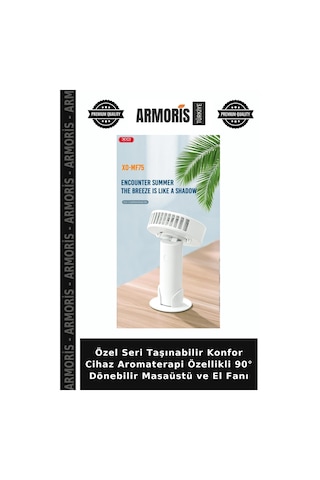 Özel Seri Taşınabilir Konfor Cihaz Aromaterapi Özellikli 90 Dönebilir Masaüstü Ve El Fanı