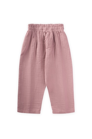Cigit Beli Fırfırlı Geniş Kesim Müslin Pantolon 1-8 Yaş Bakır Bakır