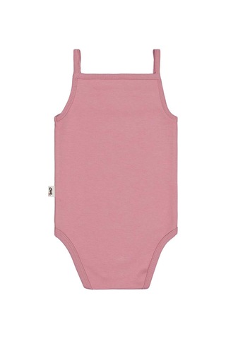 Civil Baby Penye İp Askılı Dantelli 3-9 Ay Kız Çıtçıtlı Badi Açık Gülkurusu