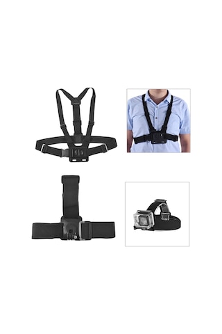 Teltree Gopro Hero6/5 Ve Xiaomi Yi Spor Kameraları İçin 7'li Aksesuar Seti - Kafa Ve Göğüs Kayışı, Depolama Çantası İle Tam Uyumlu