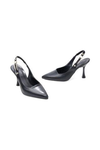 Pisagor Ps-32620 8,5 Cm Topuklu Kadın Stiletto Ayakkabı siyah
