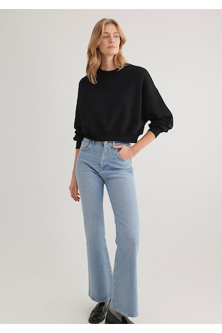 Mavi Kadın Bısıklet Yaka Sweatshırt Siyah 1s10307-900 Siyah