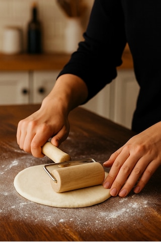 Ahşap Rulo Hamur Açıcı Merdane-mini Ahşap Saplı Pizza & Börek Hamur Açma Merdanesi Ahşap