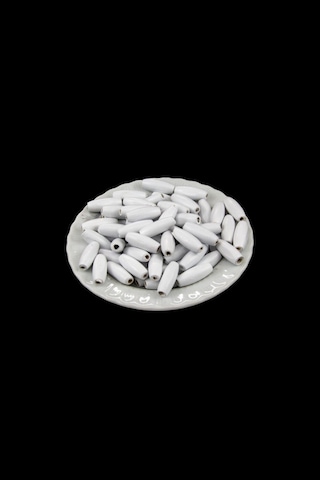 12 Mm Arpa Beyaz 22x6 Mm Ahşap Boncuk 35 Gr 70 Adet