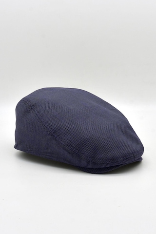 Külah Erkek Dokulu London Kasket Lacivert Flat Cap Şapka - Standart Lacivert