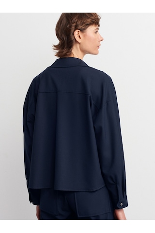 Dilvin 50522 Oversize Gömlek-lacivert Lacivert