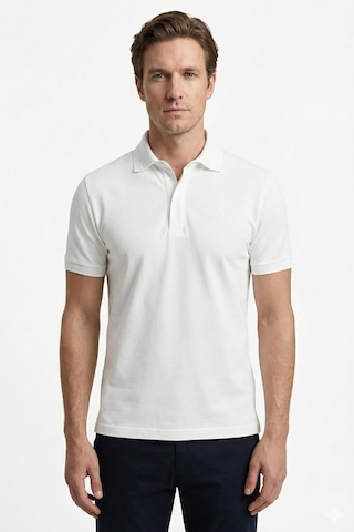 Sabri Özel Erkek Ekru Dar Kesim Slim Fit %100 Pamuk Dokuma Polo Yaka Tişört
