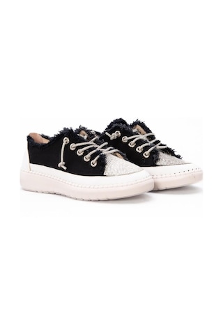 Erkan Saçmacı Vanessa Siyah Denim Taşlı Sneaker