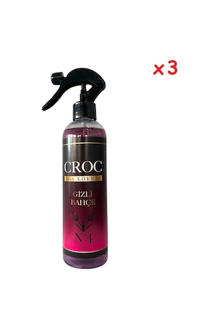Croc Oda Kokusu No:4 Gizli Bahçe 3 X 400ml Sprey Şişe