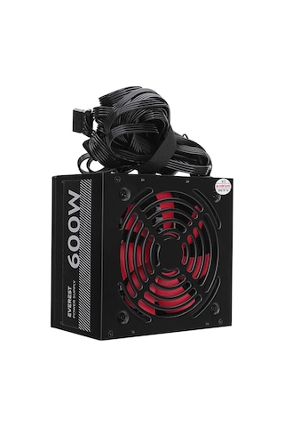 Everest Eps-600a, Peak 600w, 12cm Fan, Atx, Aktif Pfc, Gamıng Power Supply Psu Bulk