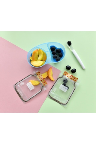 Kalp Desenli Mini Boy Kavanoz Görünümlü Kilitli Doypack Saklama Poşeti 6 Adet 200 Ml-11x15 Cm Şeffaf