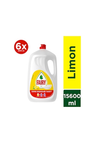 Fairy Sıvı Bulaşık Deterjanı Limon 6 x 2600 ML