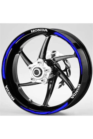 Yeni Özel Motosiklet Jant Şeridi Honda Mavi Sağ-sol/ön-arka