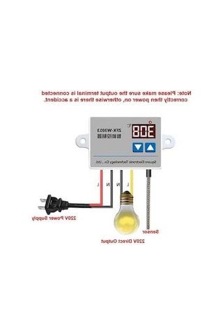 Flybuy Zfx-w3013 Dijital Mikrobilgisayar Termostat, 0-999 Sıcaklık Kontrolü, Kuluçka Ve Dondurucu İçin Mini Termostat