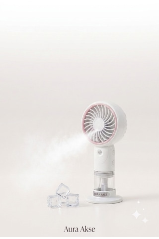 Su Destekli Mini Fan Beyaz