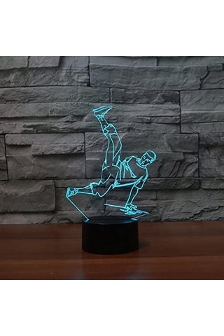 Wealthglow Renk Değiştiren 3d Dekoratif Şekilli Led Lamba - 12 Cm Ng5fys Siyah