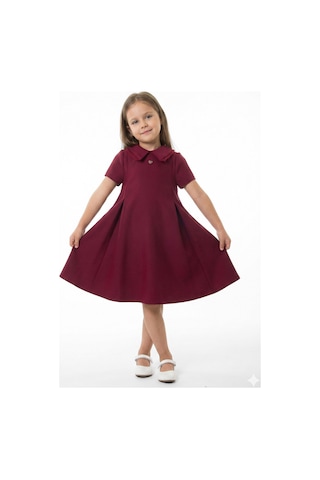 Xo Kids Kız Çocuk Elbise 4-8 Yaş 9095 Mor