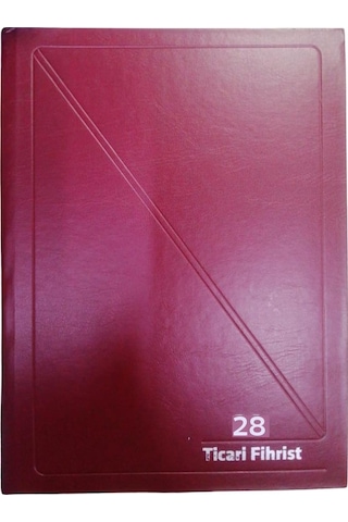 Fihrist Ticari 28'li 20x28 Bordo Cilt Bezli 1 Adet Artlantis Ticari Firhist Bordo 20*28