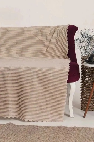 Fitilli Koltuk Örtüsü 170 X 210 Cm Bej
