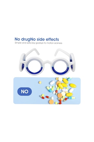 Geeroyoo Yolculuk Rahatlığı İçin Taşınabilir Abs Malzemeden Yapılmış Fiziksel Baş Dönmesi Önleyici Gözlük