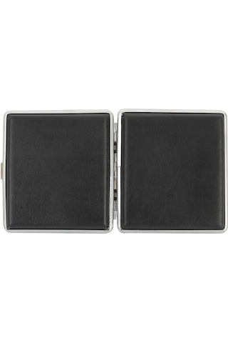 Zekupp Siyah Deri Metal Sigara Tabakası