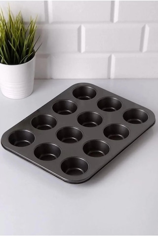 12 Li Muffin Kek Kalıbı , Cupcake - Browni Kabı Kalıbı