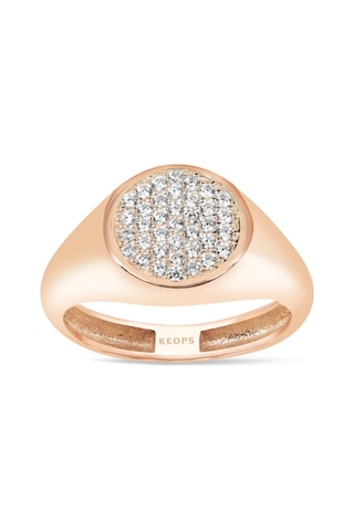 0,37 Karat Düz Yuvarlak Rose Trend Yüzük