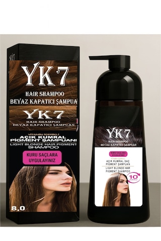 Yk7 Açık Kumral 8.0 Beyaz Kapatıcı Şampuan 300 Ml. Yk7 Açık Kumral 8.0 Beyaz Kapatıcı Şampuan 300 Ml.