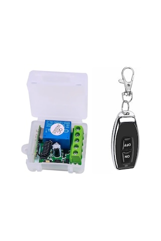 Kuuddker Dc 12 V Tek Kanallı Röle Modülü Evrensel Olmayan Anahtar Rf Röle Alıcı+1 Uzaktan Kumanda