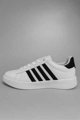 Unisex Spor Ayakkabı Sneaker Hafif Ortopedik Eva Taban Memory Foam Günlük Kullanım İçin Rahat Beyaz - Siyah