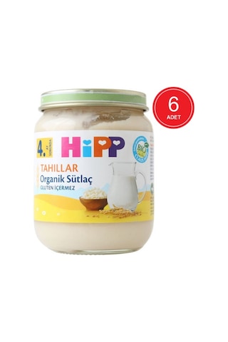 Hipp Organik Sütlaç 4+ Ay Kavanoz Mama 6 x 125 G