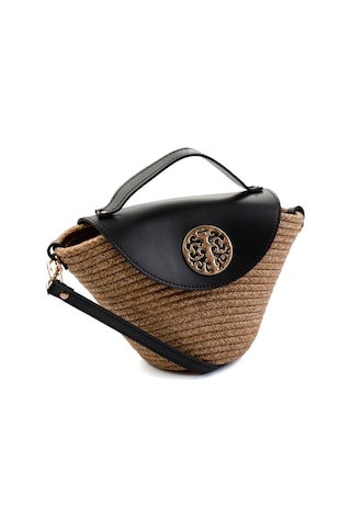 Siyah Desenli Kadın Postacı Çanta C06619105928 Siyah