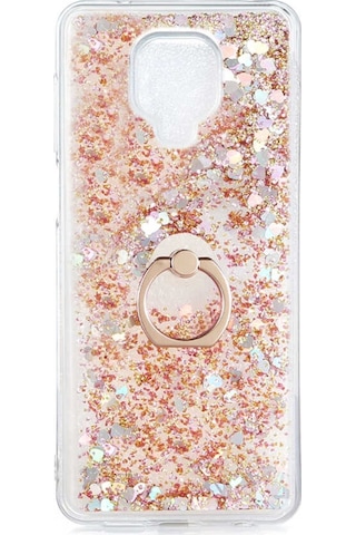 Teknomoda Xiaomi Redmi Note 9 Pro Kilif Sulu Simli Yüzüklü Standli Silikon 471594897