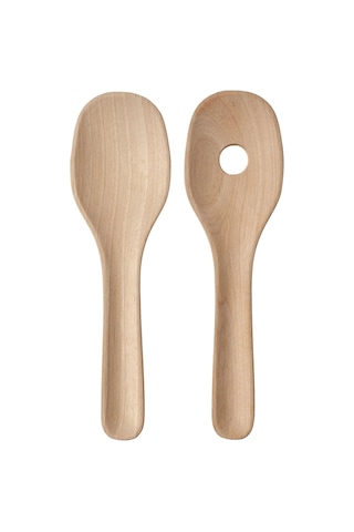 Ikea Skallknekt 2 Parça Salata Servis Kaşığı Seti 23 Cm Bej