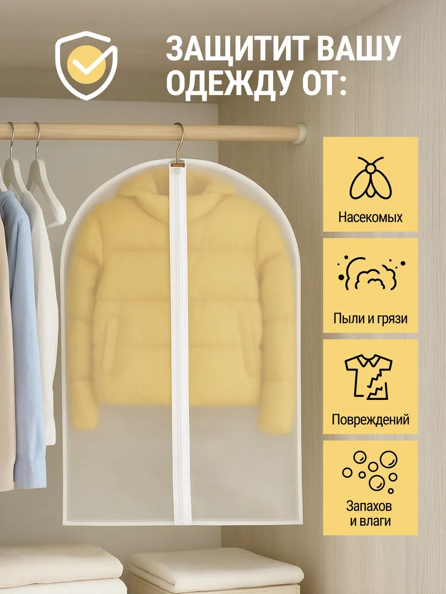 Defender Kıyafet Koruyucuları Seti - 4 Adet 262031951 Beyaz