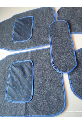 Mazda Uyumlu Mavi Kapitone Topuk Destekli Oto Halı Paspas